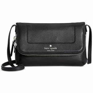 KATE SPADE New York auth Marianna Mansfield Black Genuine Leather Crossbody bag